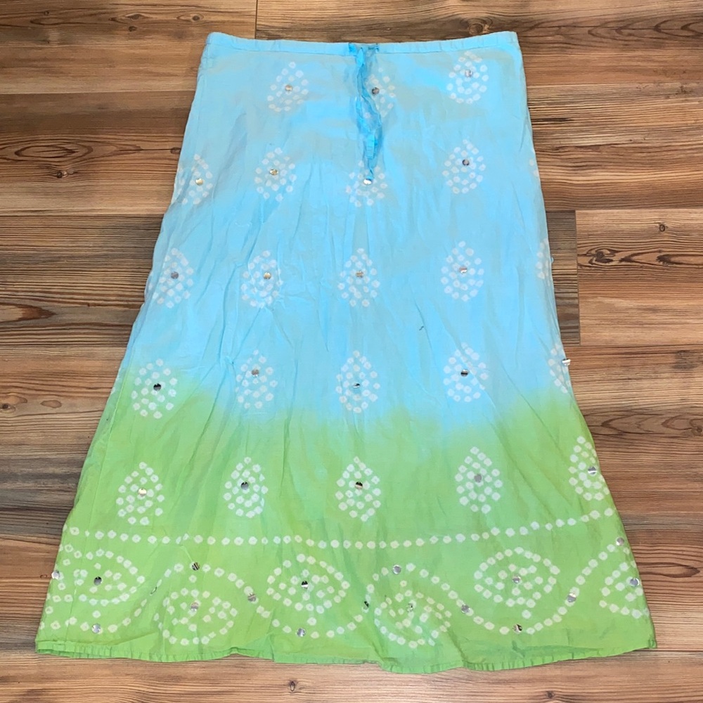 Y2K Vintage Old Navy Beachy Boho Prairie Travelers Skirt Size Small